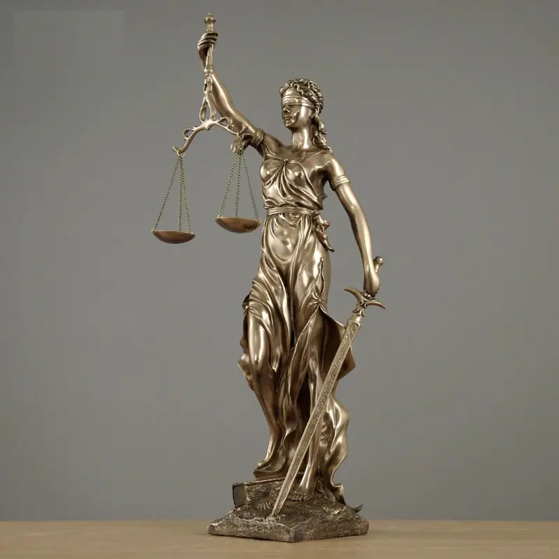 Luxury Justice Goddess Sculpture Home Decor Piece