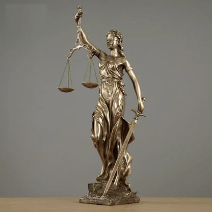 Luxury Justice Goddess Sculpture Home Decor Piece